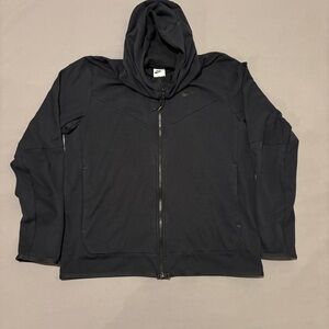 Nike Tech Hoodie Size Medium Black Fleece Lightweight Gym Workout Techwear